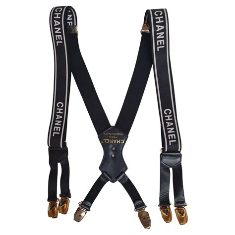 black chanel suspenders|saks Chanel suspenders.